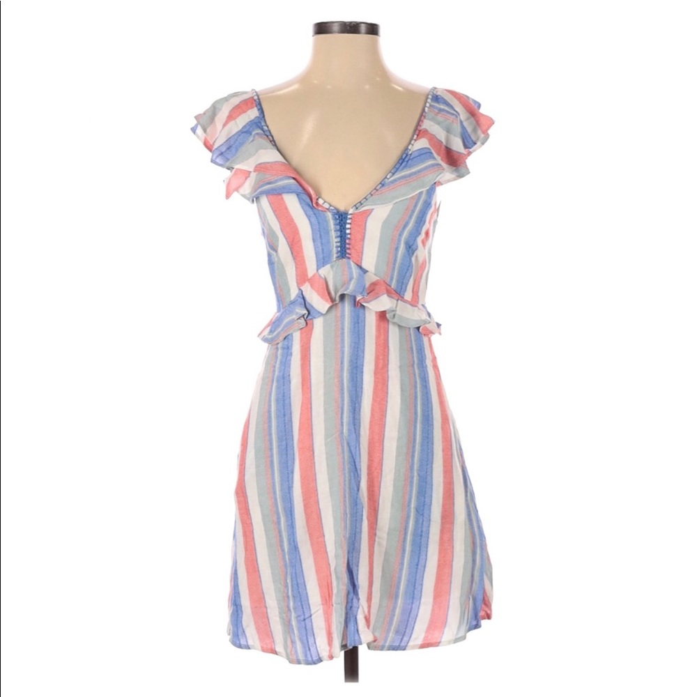 Anthropologie Red Carter Striped Mini Dress